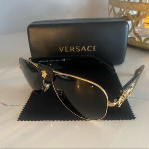 Versace gold sunglasses